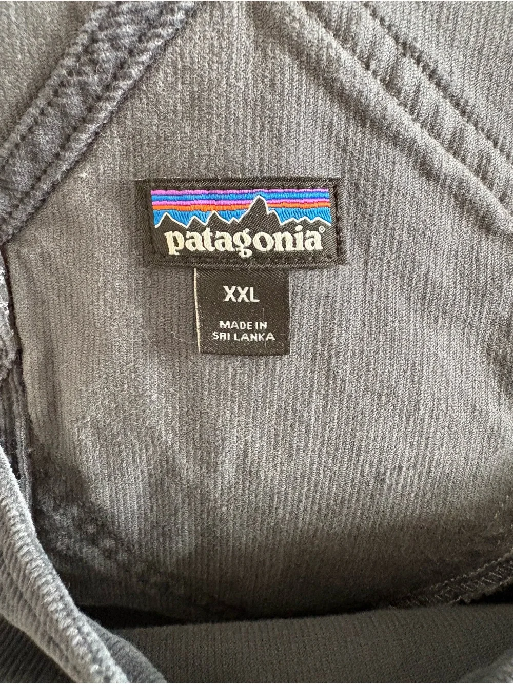 Patagonia kids overalls in corduroy smolder blue sz XXL